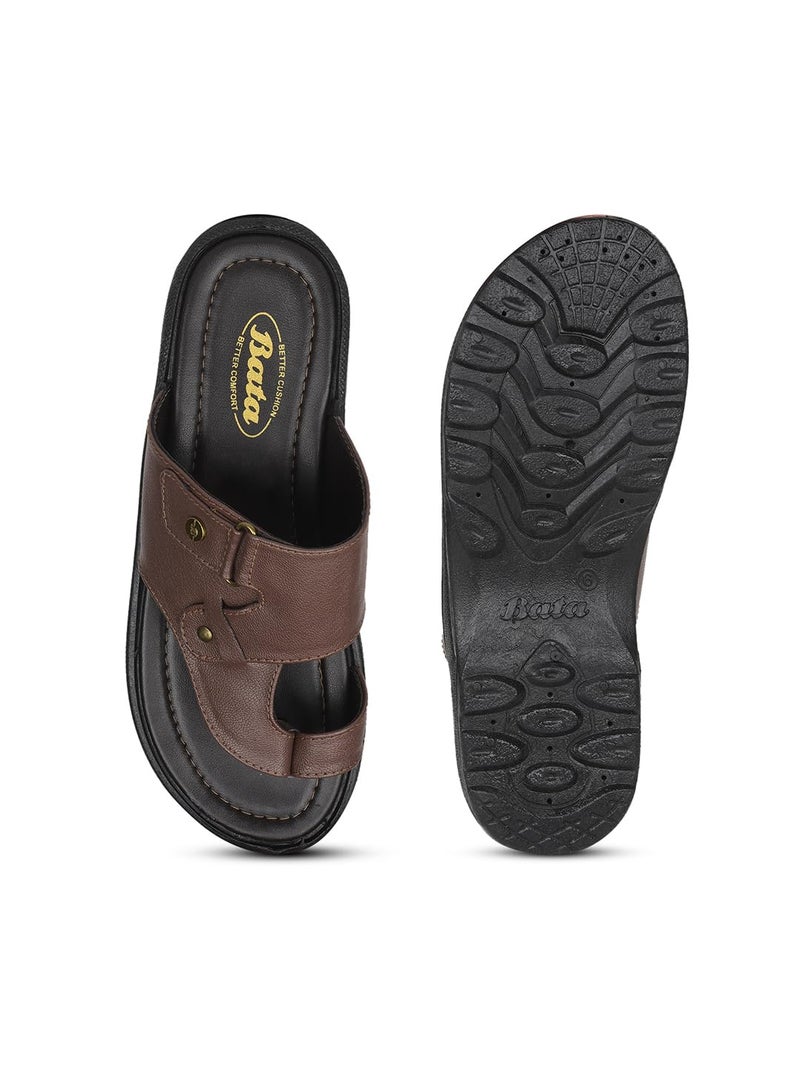 Bata باتا صندل خاتم إصبع القدم للرجال - بني 10 (المملكة المتحدة) - Image 4