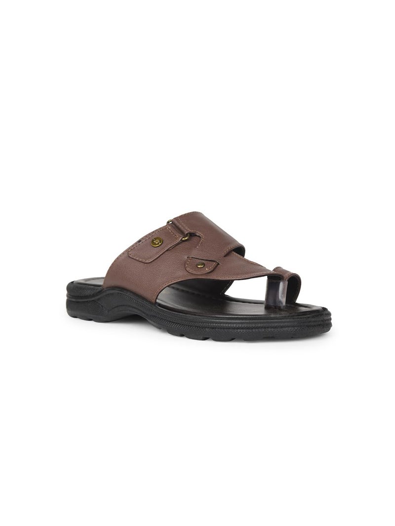 Bata باتا صندل خاتم إصبع القدم للرجال - بني 10 (المملكة المتحدة) - Image 1
