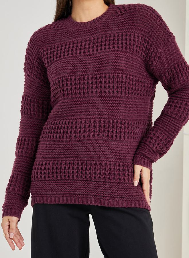 Styli Oversized Textured Chunky Knit Sweater  - Image 4