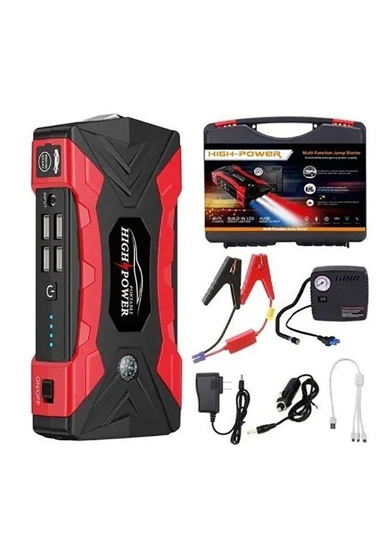 AGD Car Jump Starter ,Power Bank Battery Starter Kit for Cars and Mobile Phones, with Air Blower, Emergency Lighting, Multi-Use - Image 5