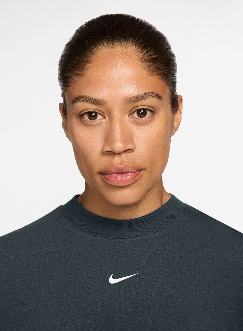 Nike Pro Dri-Fit Fleece Graphic Crewneck Sweatshirt - Image 3