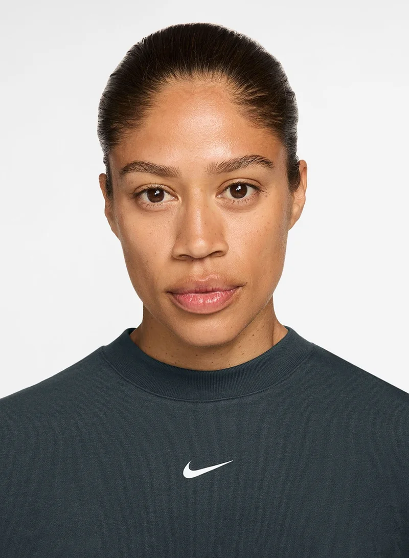 Nike  Pro Dri-Fit Fleece Graphic Crewneck Sweatshirt for Women | Best Price UAE