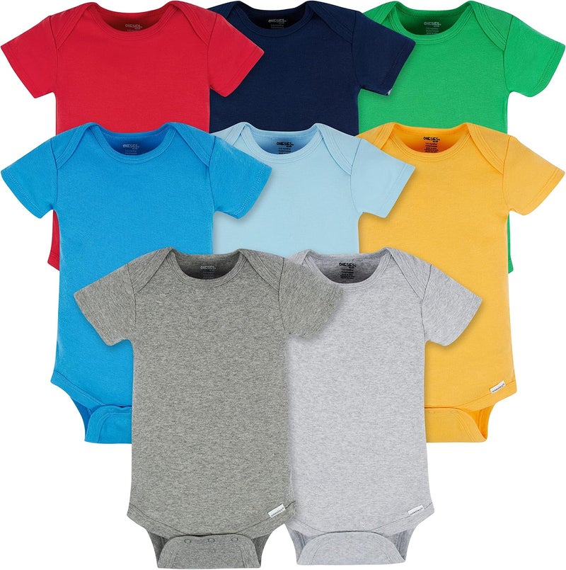 Onesies Brand Baby Boys' 8-pack Short Sleeve Mix & Match Bodysuits - Image 1