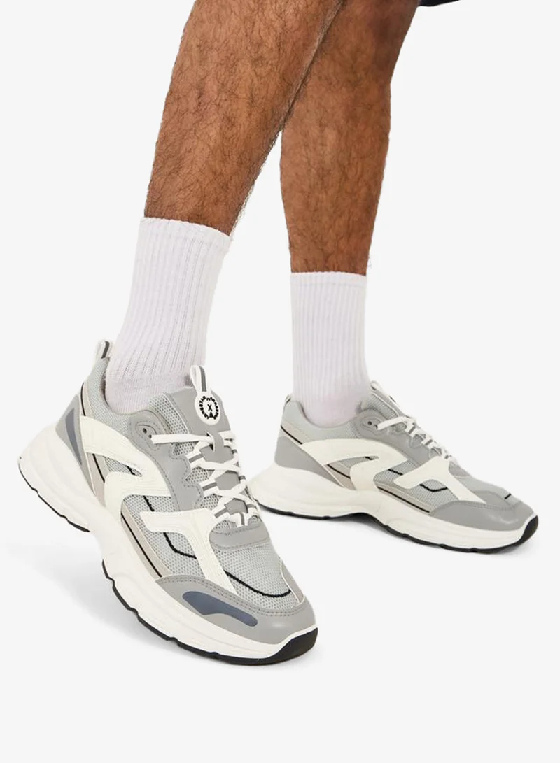 Styli Active Stitch Detail Front Lace Up Chunky Sneakers