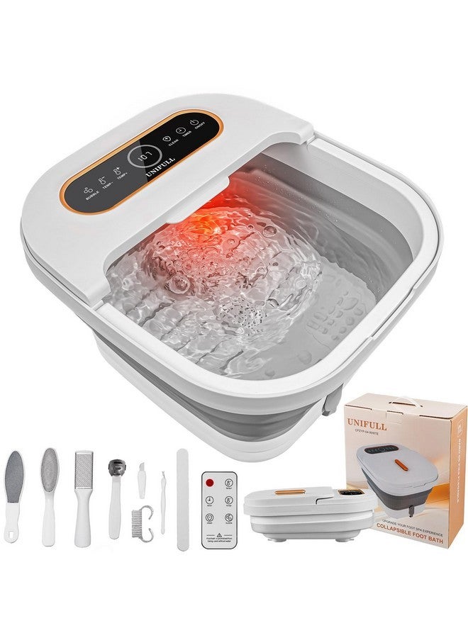 يونيفل حوض استحمام سبا للقدمين قابل للطي مع حرارة، شاشة تعمل باللمس، جهاز تحكم عن بعد، بكرات تدليك، مؤقت، فقاعات، مجموعة باديكير للقدمين، باديكير سبا للقدمين مع التحكم في درجة الحرارة، حمام للقدمين - Image 1