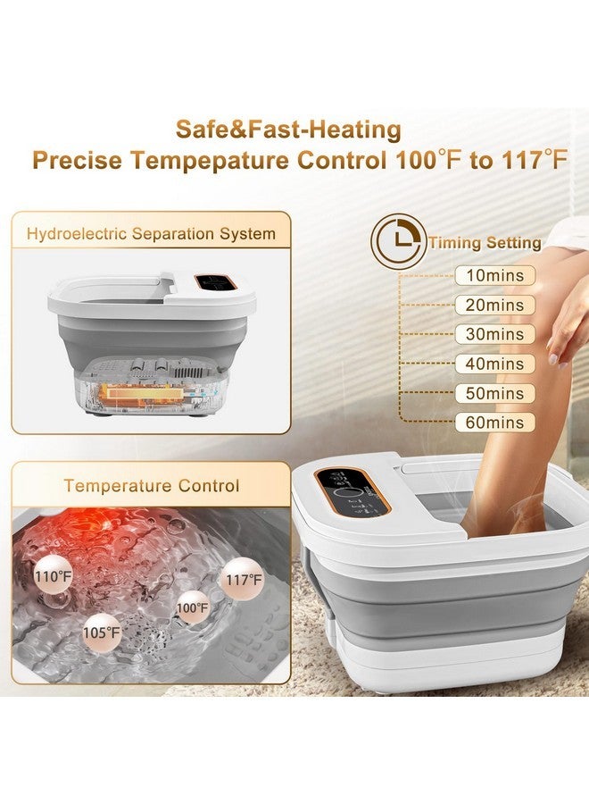 يونيفل حوض استحمام سبا للقدمين قابل للطي مع حرارة، شاشة تعمل باللمس، جهاز تحكم عن بعد، بكرات تدليك، مؤقت، فقاعات، مجموعة باديكير للقدمين، باديكير سبا للقدمين مع التحكم في درجة الحرارة، حمام للقدمين - Image 4