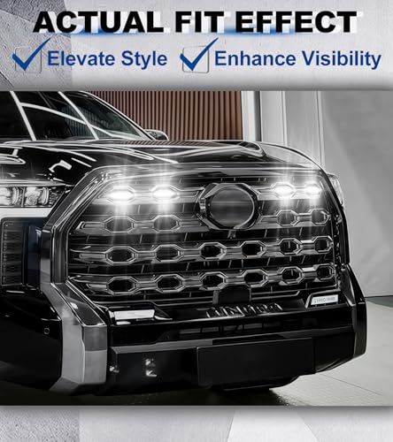 NEOXIST Direct-Snap LED Grill Lights for Toyota Tundra 2022-2025 2026 Accessories Front Grille Head Light, Only Fits Platinum & 1794 Edition (White) - Image 4