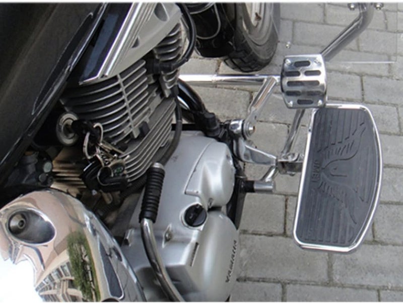 logass Motorcycle Floorboard Front/Rear passenger foot pegs for Honda Magna VF250/VT250/VF750 1994-2013 Yamaha V-STAR DragStar XVS 650 / Virago XV125/250/400 Pair - Image 5
