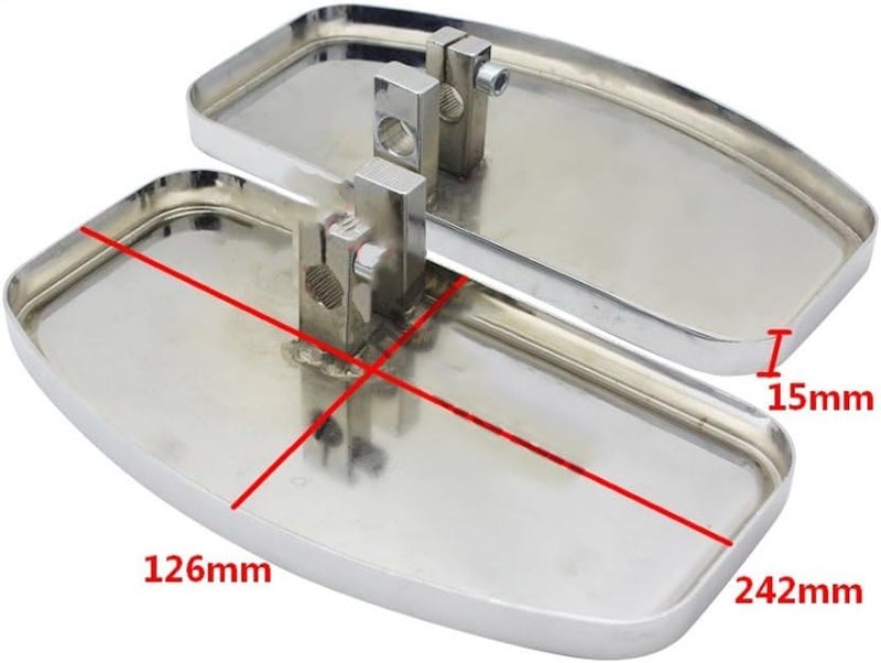 logass Motorcycle Floorboard Front/Rear passenger foot pegs for Honda Magna VF250/VT250/VF750 1994-2013 Yamaha V-STAR DragStar XVS 650 / Virago XV125/250/400 Pair - Image 3