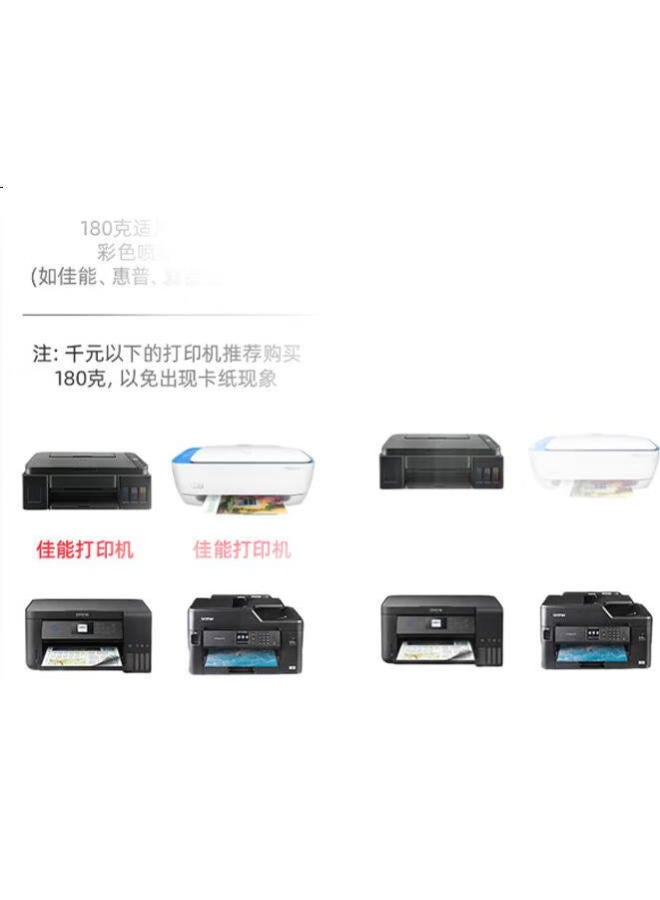 Huiwei Double-Sided High-Gloss Inkjet Coated Paper, White Business Card, Color Printing, High-Gloss Photo Paper, Copper Plate Paper, Photo Paper, 200G, A4, 100 Sheets/Pack - Image 1