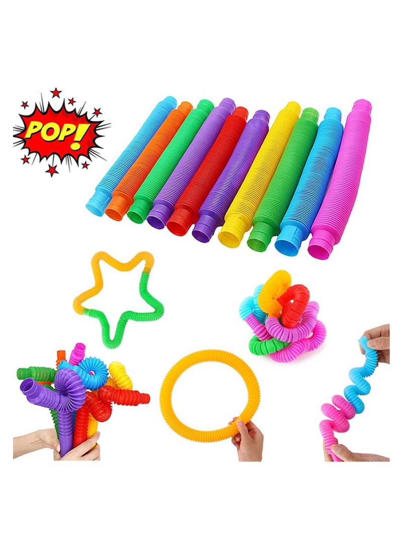 HAVEN 24Pcs Sensory Tubes for Children – Autism Sensory Toys – Fidget Toy – Moulding Tubes Game for Kids (24pcs) - Image 3