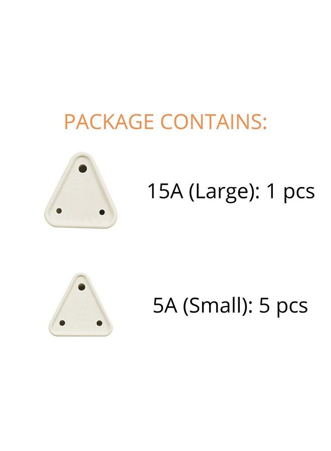 KitschKitsch Baby Infant Child Proofing Safety Plug And Socket Cover Made In India 5A And 15A (White) (Pack Of 6) - Image 3