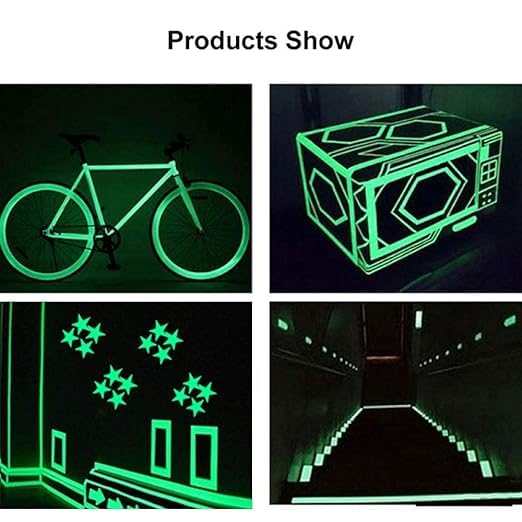 BuntyChiku Glow in The Dark Green Light Luminous Radium Tape Sticker Removable Waterproof Photoluminescent Glow in The Dark Safety Tapefor Home OfficeParty Wall Decorative Sticker Green - Image 5
