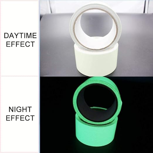 BuntyChiku Glow in The Dark Green Light Luminous Radium Tape Sticker Removable Waterproof Photoluminescent Glow in The Dark Safety Tapefor Home OfficeParty Wall Decorative Sticker Green - Image 3