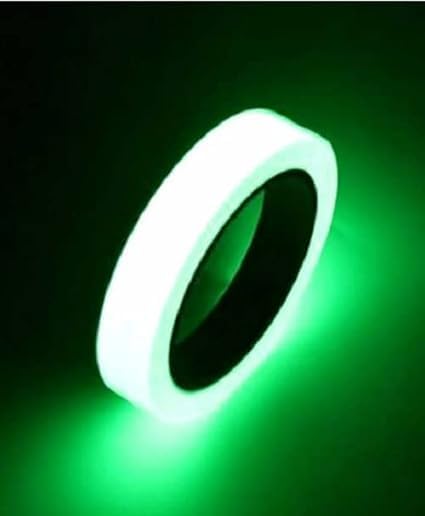 BuntyChiku Glow in The Dark Green Light Luminous Radium Tape Sticker Removable Waterproof Photoluminescent Glow in The Dark Safety Tapefor Home OfficeParty Wall Decorative Sticker Green - Image 1