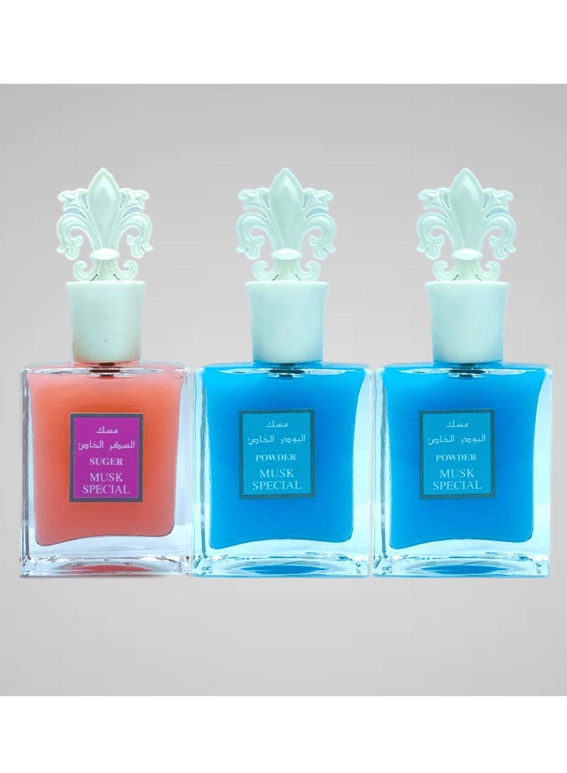 بيليزا عطور مجموعة الصبايا قطعه مسك سكر الخاص و قطعتين مسك البودر الخاص - Image 1