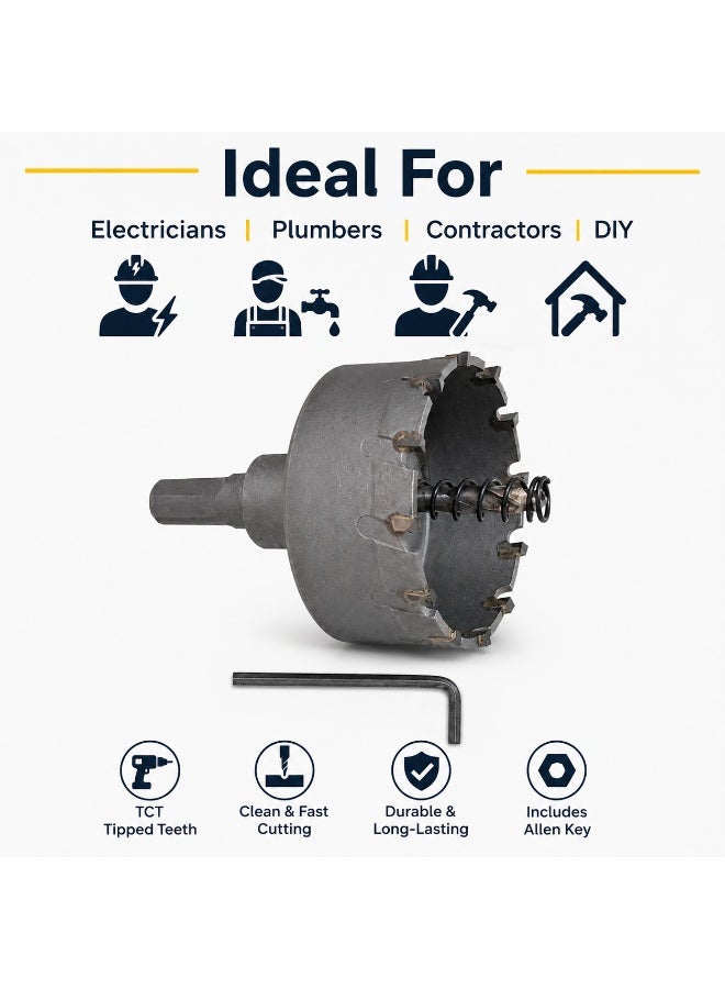 65mm TCT Carbide Tipped Holesaw – Precision Hole Cutter for Metal, Wood, Plastic & Sheet Cutting - Image 5