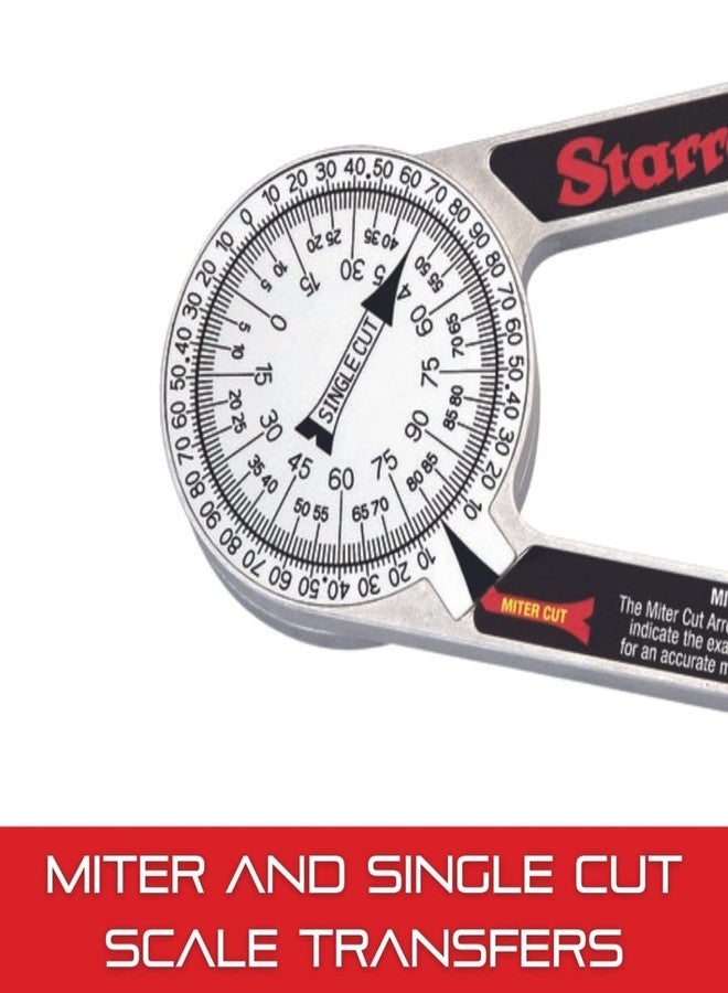 Starrett ProSite Miter Protractor Angle Finder with Two Laser Engraved Scales - Ideal for Carpenters, Plumbers, and DIY Home Improvement - 7" Narrow Plastic - 505P-7 - Image 5