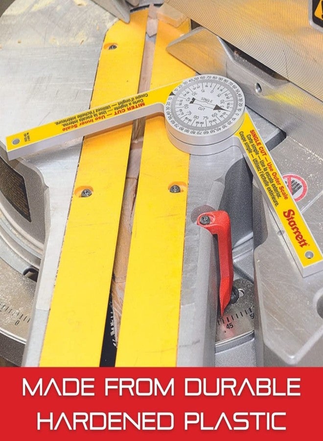 Starrett ProSite Miter Protractor Angle Finder with Two Laser Engraved Scales - Ideal for Carpenters, Plumbers, and DIY Home Improvement - 7" Narrow Plastic - 505P-7 - Image 3