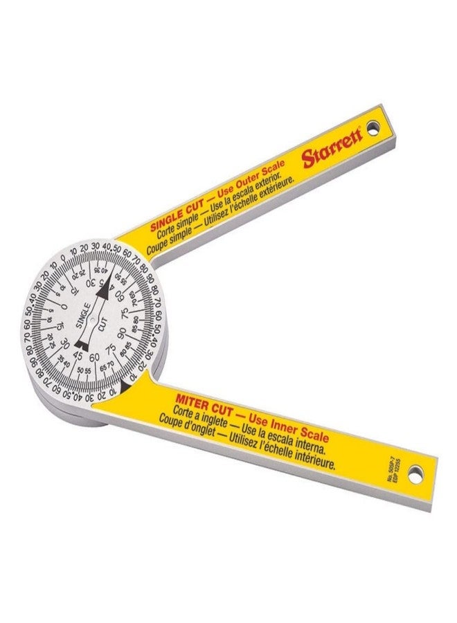 Starrett ProSite Miter Protractor Angle Finder with Two Laser Engraved Scales - Ideal for Carpenters, Plumbers, and DIY Home Improvement - 7" Narrow Plastic - 505P-7 - Image 1