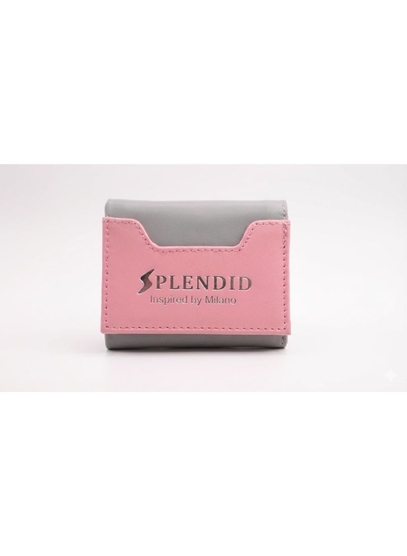 Splendid The Splendid Smart Wallet from the Fetna Color Collection features 10 card slots and a spacious cash compartment that holds up to 35 banknotes pink - Image 1