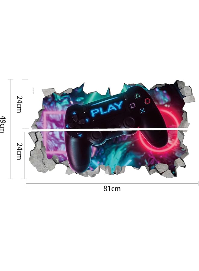 erorex 3D Game Wall Decals Gaming Wall Stickers For Boys Room Gamer Controller Sticker Video Gaming Wallpaper For Kids Playroom Decor - Image 2