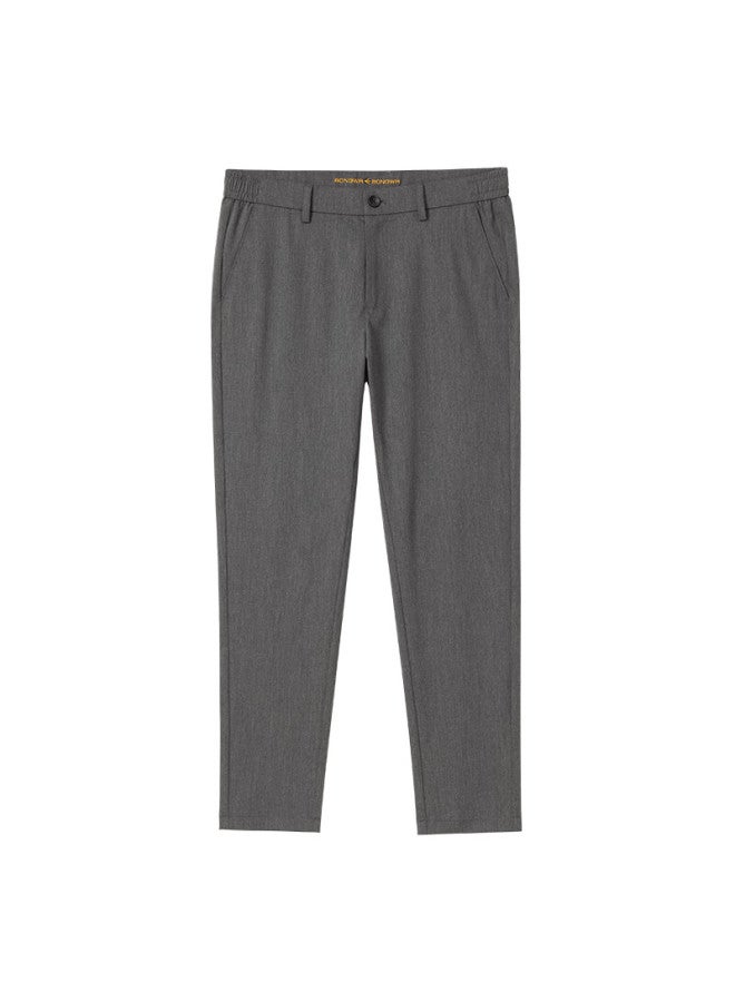 Wendao Business Casual Series New Commuter Versatile Straight-leg Men's Pants K9013, Gray Trousers, Size 36