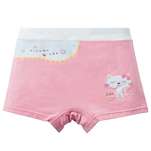Core Pretty Girls Boy Shorts Underwear Soft Cotton Panties Kids Comfortable Boxer Briefs Underpants Size 8-12Y (Flower Cat, 8-12Y) - Image 5