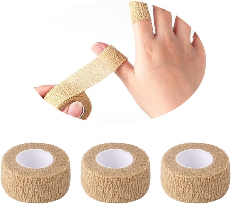 SQXBK 12PCS 25mm Skin Colour Elastic Self Adhesive Bandage for Dressing FixationSports DefenceAnti Friction Writing - Image 4