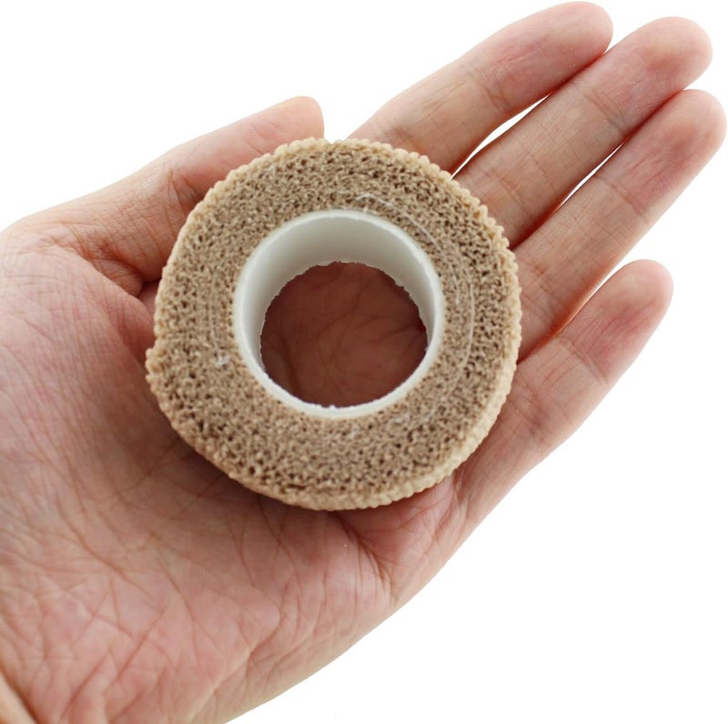 SQXBK 12PCS 25mm Skin Colour Elastic Self Adhesive Bandage for Dressing FixationSports DefenceAnti Friction Writing - Image 5