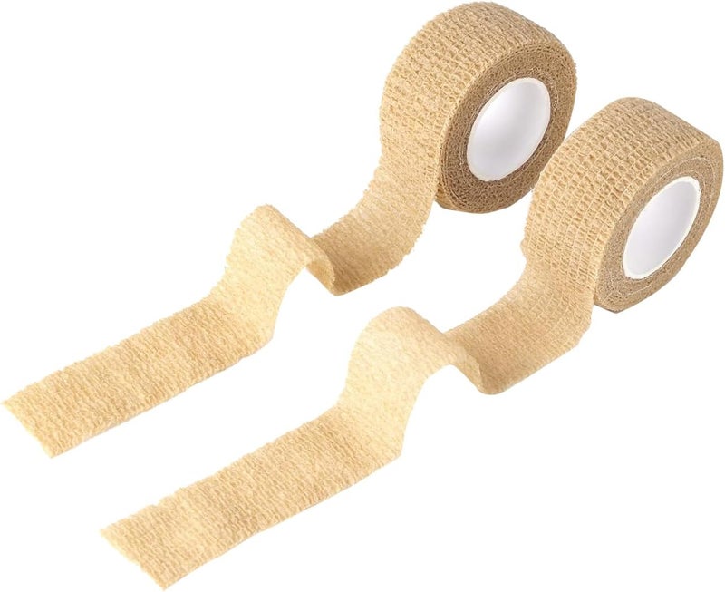 SQXBK 12PCS 25mm Skin Colour Elastic Self Adhesive Bandage for Dressing FixationSports DefenceAnti Friction Writing - Image 2