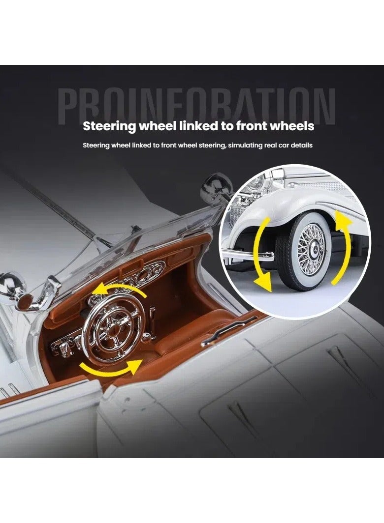 general 1/24 500K Alloy Car Model Sound and Light Pull Back Classic retro classic car model ornaments are a perfect replica of holiday gifts - Image 3