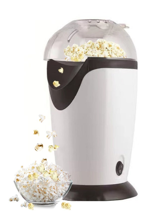 minijoy Electric Popcorn Machine High Power 1200W, Quickly Complete Delicious and Healthy Food in 2-3 Minutes, White - Image 1