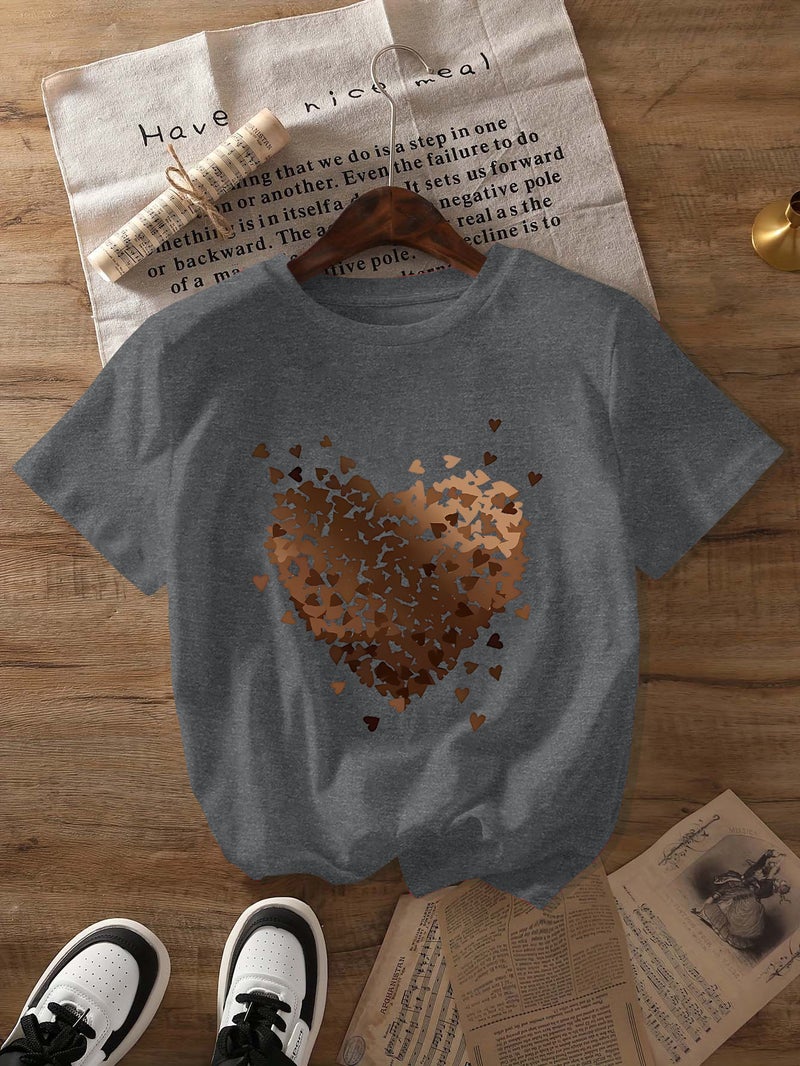 Independent Station Women'S Tops Round Neck Cartoon Printed Short-Sleeved T-Shirt-M - Image 1
