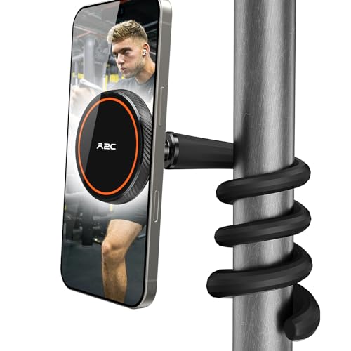 A2C Flexible Gooseneck Phone Holder for iPhone Magsafe Long Arm Gym Magnetic Phone Holder for Treadmill Peloton Portable Fitness Home Gym Accessory Phone Mount for StrollerShoppingGolf CartDesk - Image 1