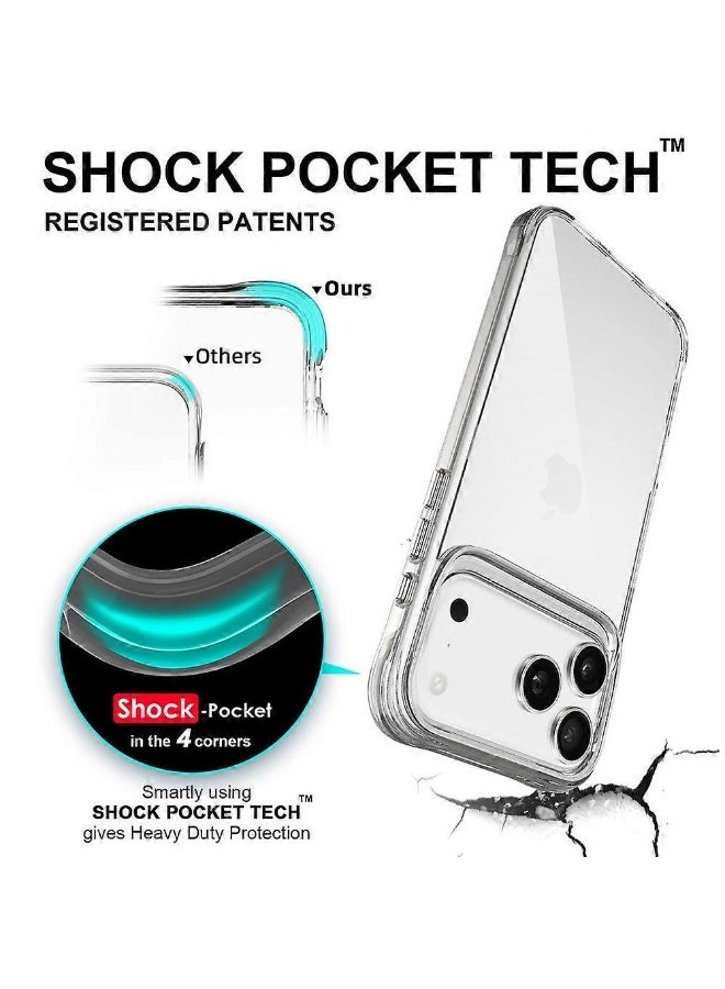 Houmt iPhone 17 Pro Case Clear, Ultra Slim iPhone 17 Pro Cover Drop Protection Shockproof Protective Phone Case for iPhone 17 Pro 6.3 inch - Image 3