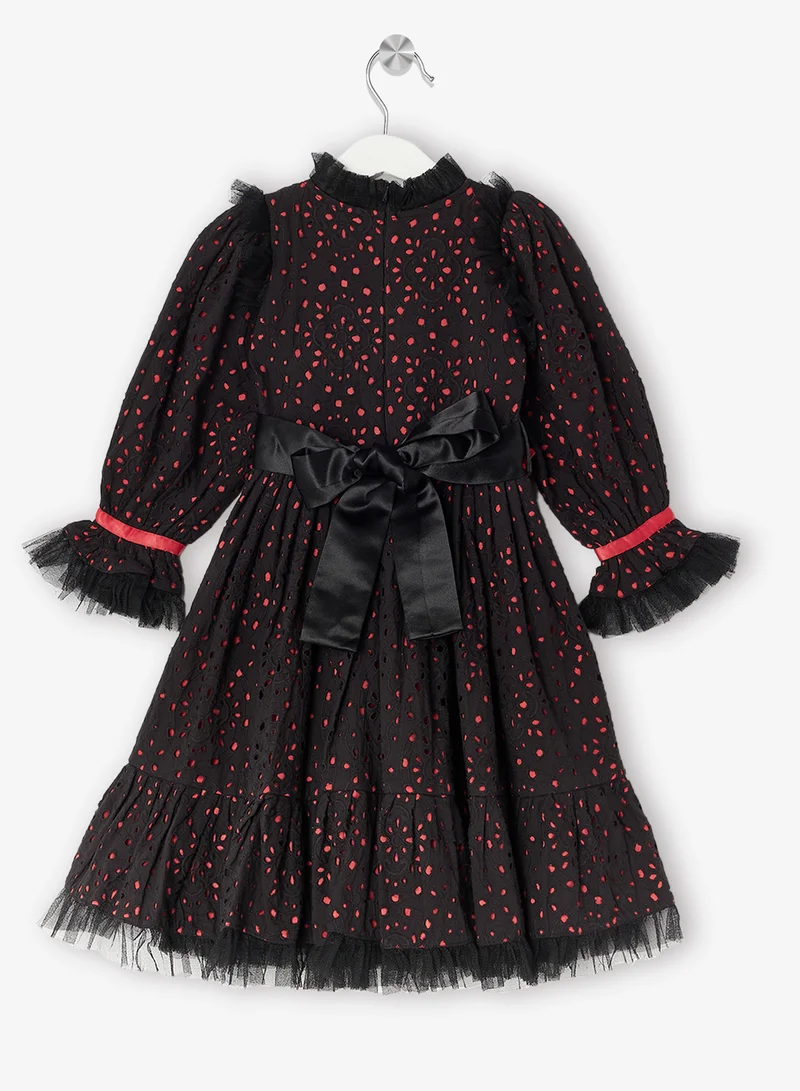 Little Golden Apple Lace Ruffle Tiered Dress