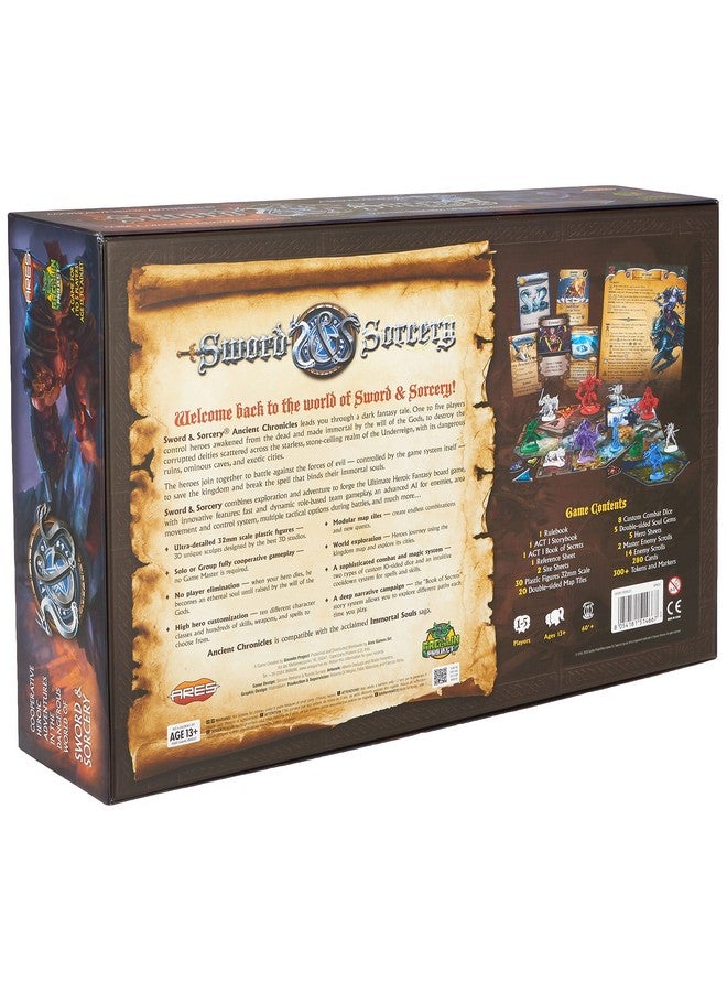 Ares Games Sword & Sorcery: Ancient Chronicles Core Set - A Board Game 1-5 Players - Board Games for Family 60+ Minutes of Gameplay - for Kids and Adults Ages 14+ - English Version, Multi-Colored - Image 2