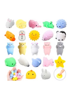 NQOOH 22 Piece Mochi Squishy Toy Set Animal Shapes Soft Stress Relief Toys Ideal Gifts for Kids  - Image 1