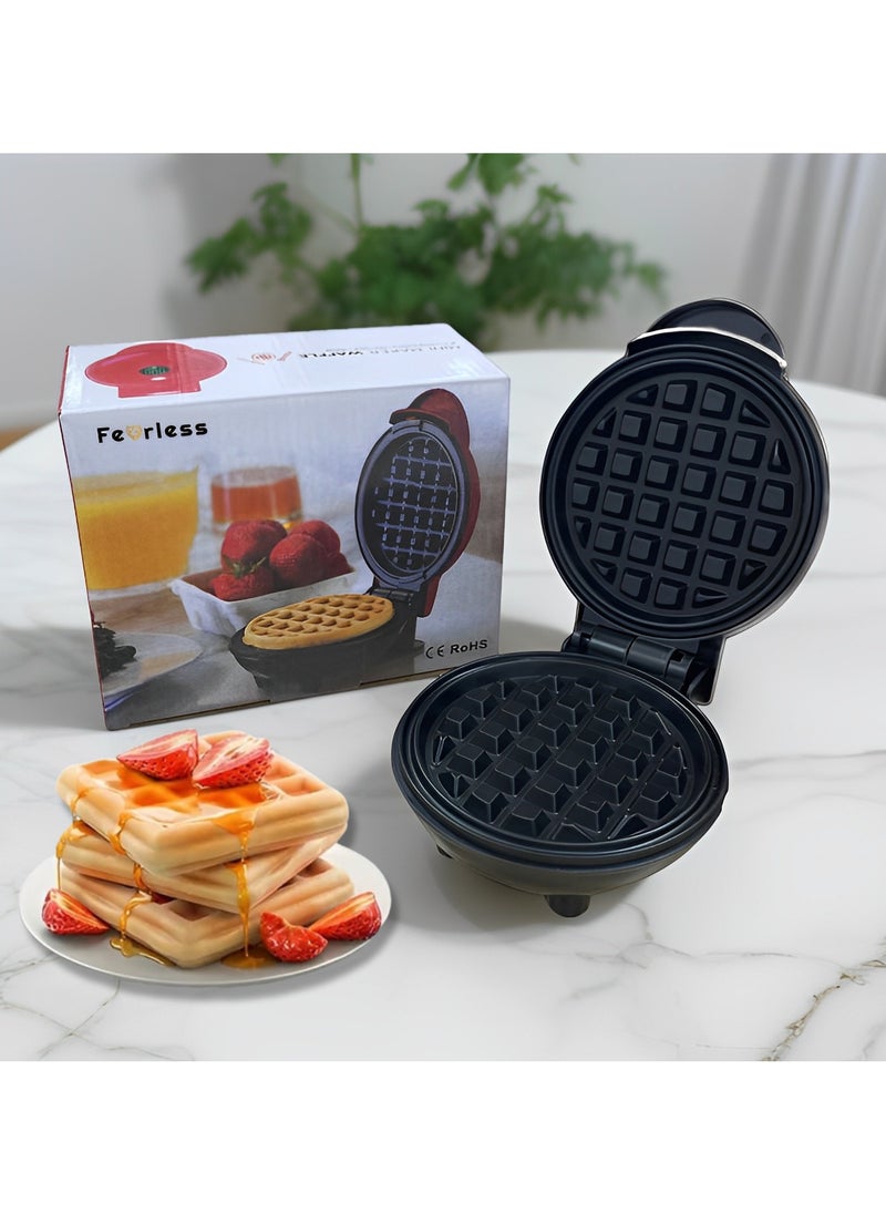 Fearlex - Mini Waffle Maker | Pancake maker for Cookies, Quesadillas, Calzones Or Snacks with ready Light indicator | Non-Stick Coated Plates with Premium Quality Material - Image 1
