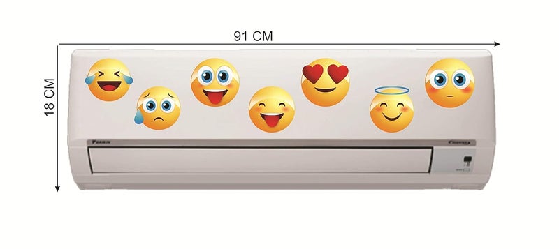DecorVilla Decor Villa PVC Vinyl Emojis 3D Wall Sticker JUST Peel Stick New Modern Art Trendy Wall Stickers for Home Decoration Living RoomOffice Bedroom etc Size 30 CM X 35 CM Multicolor - Image 2