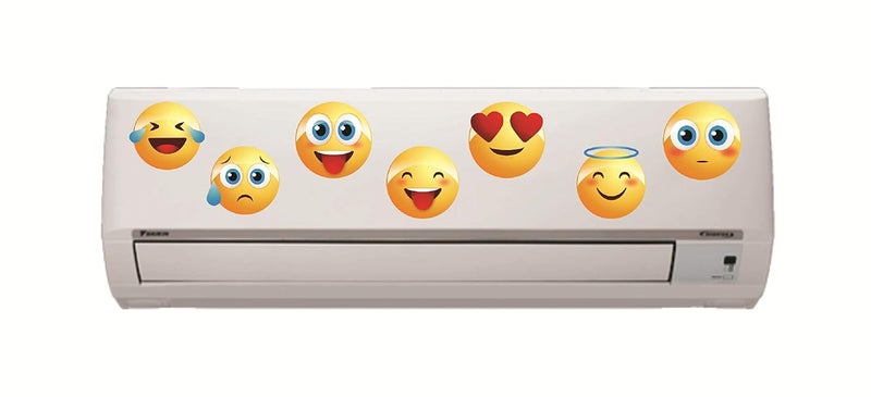 DecorVilla Decor Villa PVC Vinyl Emojis 3D Wall Sticker JUST Peel Stick New Modern Art Trendy Wall Stickers for Home Decoration Living RoomOffice Bedroom etc Size 30 CM X 35 CM Multicolor - Image 1