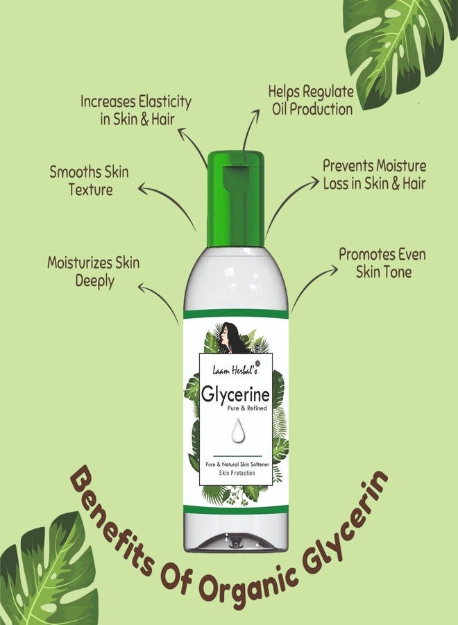 Laam Glycerine Pure & Refined Liquid | Multi-Purpose Vegetable Glycerine | Used For Chaffing, Moisturizing, Dryness, Dark Spot, Wrinkles, Aging | Natural, Soft & Glowing Skin- 2X600 G - Image 2
