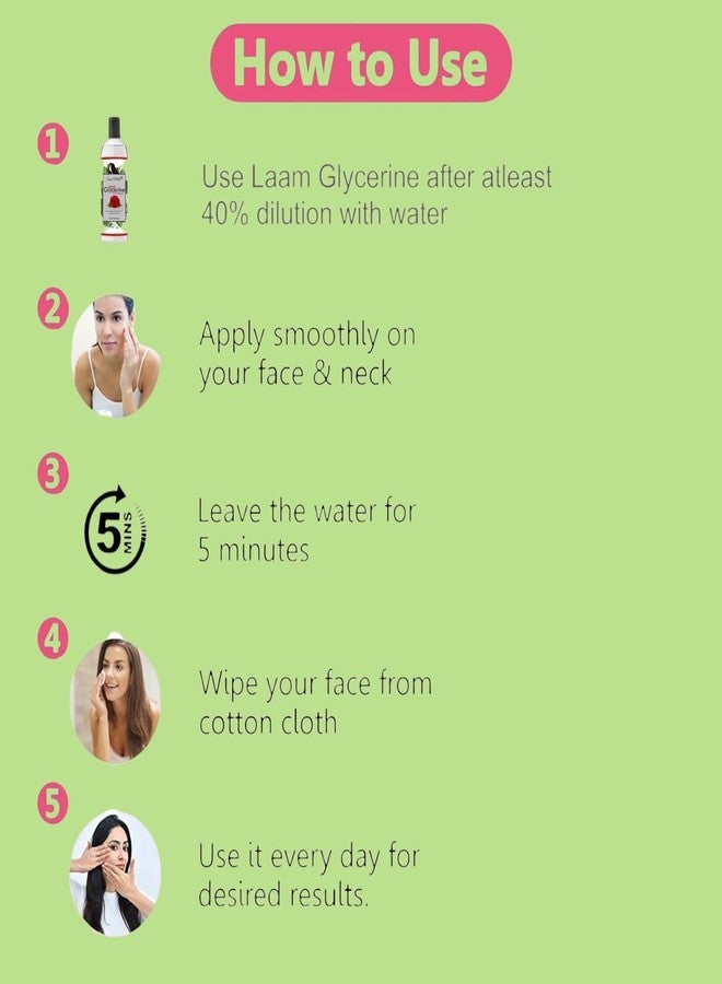 Laam Glycerine Pure & Refined Liquid | Multi-Purpose Vegetable Glycerine | Used For Chaffing, Moisturizing, Dryness, Dark Spot, Wrinkles, Aging | Natural, Soft & Glowing Skin- 2X600 G - Image 3