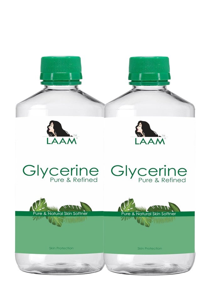 Laam Glycerine Pure & Refined Liquid | Multi-Purpose Vegetable Glycerine | Used For Chaffing, Moisturizing, Dryness, Dark Spot, Wrinkles, Aging | Natural, Soft & Glowing Skin- 2X600 G - Image 1