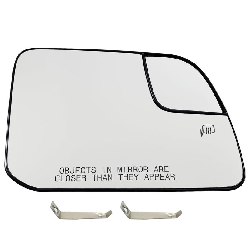 2011 Edge MKX Passenger Side Heated Mirror Glass Compatible with 2011 2012 2013 2014 Ford Edge MKX Right Side Mirror Glass with Rear Holder