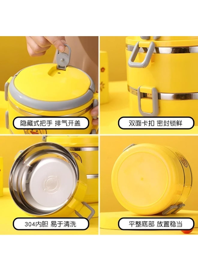 4 Layer Stainless Steel Insulated Lunch Box Available in Multiple Colors Food Storage Container for Keeping Meals Hot or Cold Ideal for School Office Travel and Everyday Use - Image 4