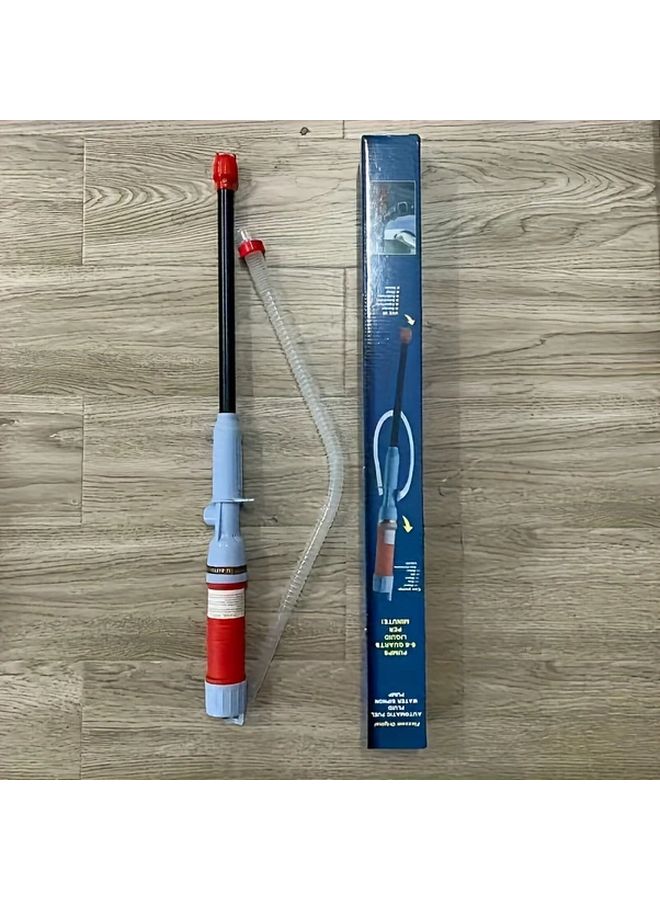 1pc Red Heavy Duty Flexible Hose Liquid Transfer Pump Manual Operation No Power Needed - Image 1