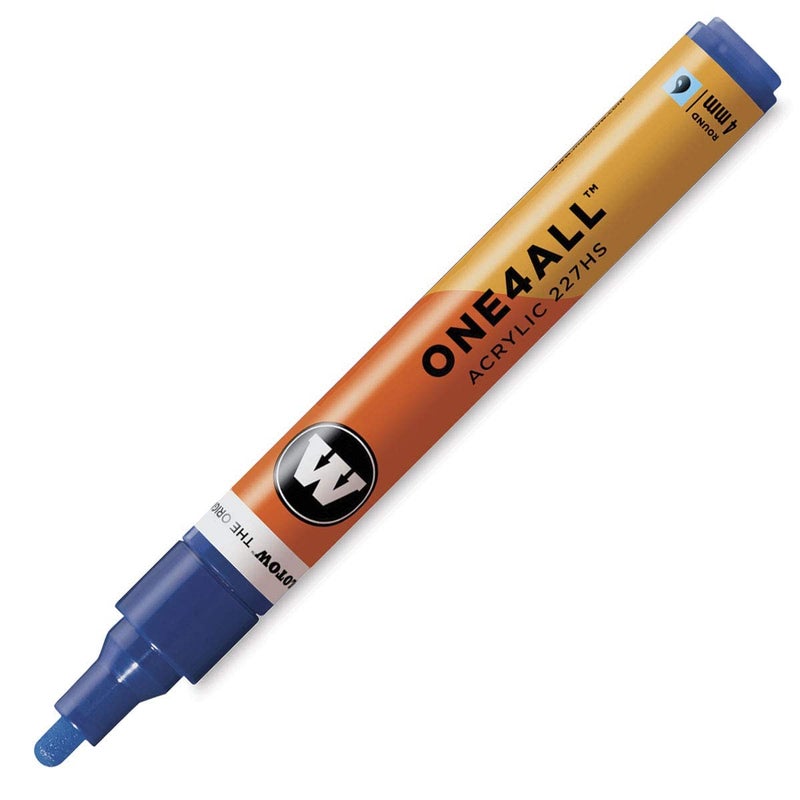 علامة الطلاء الأكريليكي MOLOTOW ONE4ALL 4 مم أزرق حقيقي 1 كل 227206