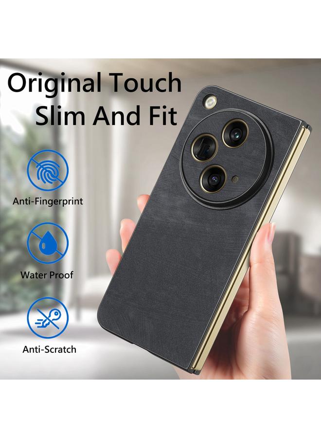 S-TOP Case For OPPO Find N3 Vintage Leather PC Back Sckproof Phone Case - Image 4